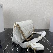 Prada Shoulder Bag White 1BD291 Size 28 x 18 x 7.5 cm - 5