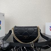 Prada Shoulder Bag Black 1BD291 Size 28 x 18 x 7.5 cm - 1