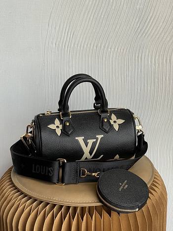 Louis Vuitton LV Papillon Bb Black Beige M45980 Size 20 x 10 x 10 cm