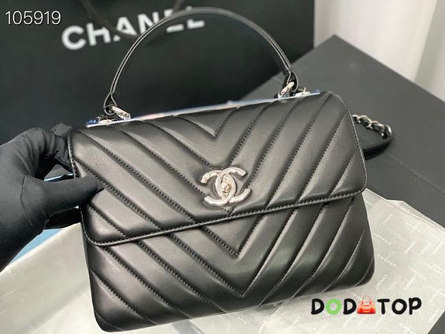 Chanel Grid Smooth Lines Sheepskin Silver Hardware 92236 Size 25 cm - 1