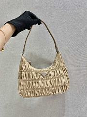 Prada Hobo Underarm Bag Beige 1NE204 Size 22 x 14 x 6 cm - 3