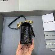 Balenciaga Crocodile Shoulder Bag Black 92726 Size 19 x 5.5 x 10 cm - 3