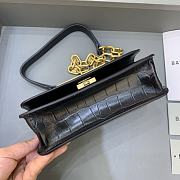 Balenciaga Crocodile Shoulder Bag Black 92726 Size 19 x 5.5 x 10 cm - 4