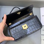 Balenciaga Crocodile Shoulder Bag Black 92726 Size 19 x 5.5 x 10 cm - 5