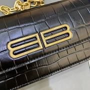 Balenciaga Crocodile Shoulder Bag Black 92726 Size 19 x 5.5 x 10 cm - 6