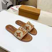 LV slippers Raffia Brown - 1