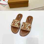LV slippers Raffia Brown - 4