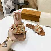 LV slippers Raffia Brown - 5