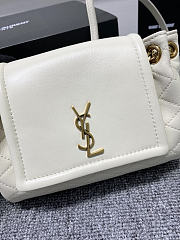 YSL Shoulder Bag White Size 18 x 13 x 6 cm  - 5