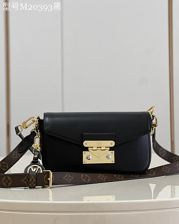 Louis Vuitton LV Swing Handbag Black M20393 Size 24 x 15 x 6 cm