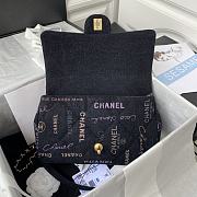 Chanel Graffiti Denim Cf Bag 9 Black AS3134 Size 16×28×6 cm - 2