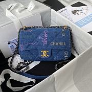 Chanel Graffiti Denim Cf Bag 9 AS3135 Size 23x14x8 cm - 1