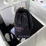 Chanel Graffiti Denim Cf Bag 9 Black AS3135 Size 23x14x8 cm - 2