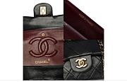 Chanel Timeless Medium Double Flap Shoulder Bag In Black Quilted Lambskin Size 25 cm - 3