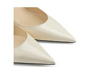 Jimmy Choo Linen Patent Leather Mules with Crystal Strap - 2