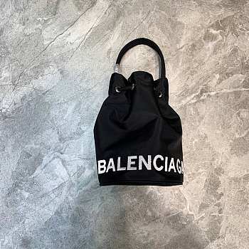 Balenciaga nylon bucket bag size 15 x 15 x 24 cm