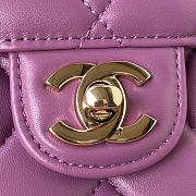 Chanel Heart Shaped Pre-spring 2022 Purple 20 × 17 × 6.5 cm - 4