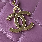 Chanel Heart Shaped Pre-spring 2022 Purple 20 × 17 × 6.5 cm - 3