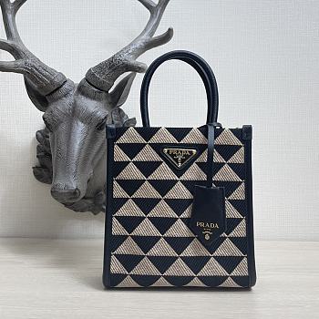 Prada Embroidered Tote Bag Small 1BA355 Size 19×6×17 cm