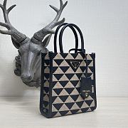 Prada Embroidered Tote Bag Small 1BA355 Size 19×6×17 cm - 4