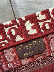 Dior Tote Bag Classic Embroidery Red Size 26 x 8 x 22 cm - 5