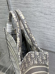 Dior Tote Bag Classic Embroidery Gray Size 26 x 8 x 22 cm - 2
