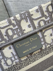 Dior Tote Bag Classic Embroidery Gray Size 26 x 8 x 22 cm - 3