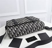 Dior Black Oblique Print 1ESME122 Size 34 cm - 5