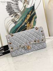 Chanel Flap Bag Gray 25.5cm - 1