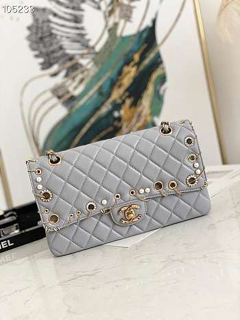 Chanel Flap Bag Gray 25.5cm