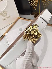 Versace La Medusa Smooth Leather Belt White 3.5-4 cm - 2