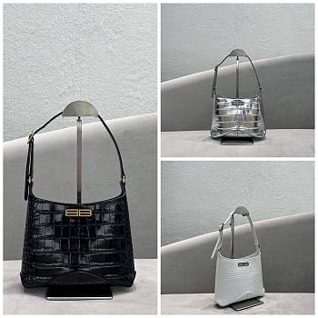 Balenciaga Bag In Black/White/Silver Size 23 x 16 x 5 cm
