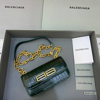 Balenciaga Women's Gossip Dark Green Size 19 x 5.5 x 10 cm