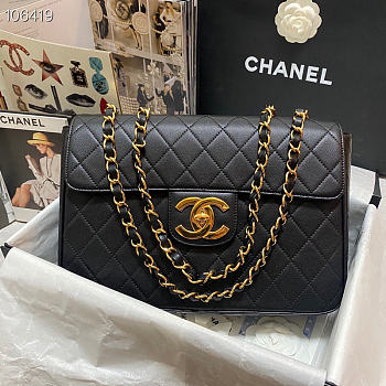Chanel Flap Caviar Bag Black Size 30 x 21 x 8 cm