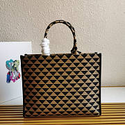 PRADA Large Symbole Jacquard Fabric Handbag Size 31-11-39 cm - 3