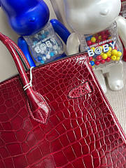 Hermes Birkin 25cm Handmade in Red - 6