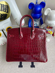 Hermes Birkin 25cm Handmade in Red - 3