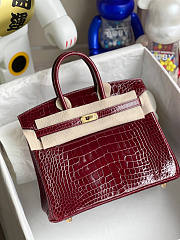 Hermes Birkin 25cm Handmade in Red - 2