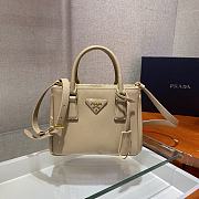 Prada Galleria Handbag Beige 1BA906 Size 20 x 15 x 9.5 cm - 1