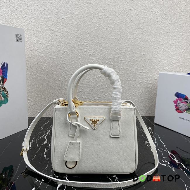 Prada Galleria Handbag White 1BA906 Size 20 x 15 x 9.5 cm - 1