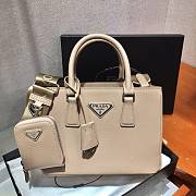Prada Galleria Handbag Beige 1BA296 Size 23 x 16.5 x 10 cm - 4