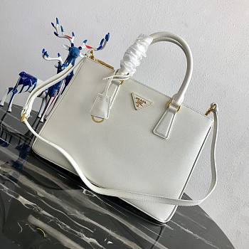 Prada Saffiano Leather White Size 32×24×14 cm