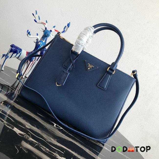 Prada Saffiano Leather Dark Blue Size 32×24×14 cm - 1