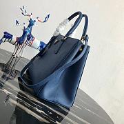 Prada Saffiano Leather Dark Blue Size 32×24×14 cm - 4