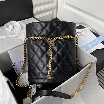 Chanel Bucket Bag Black Size 23 x 23 x 16 cm