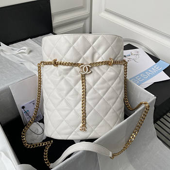 Chanel Bucket Bag White Size 23 x 23 x 16 cm