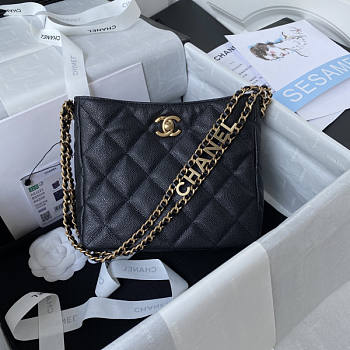 Chanel Small Hobo Bag Black Size 16 x 19 x 8 cm