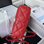 Chanel Small Flap Bag Red Size 16 x 22 x 7 cm - 4