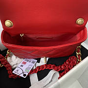 Chanel Small Flap Bag Red Size 16 x 22 x 7 cm - 6