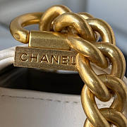 Chanel Mini Boy Chanel Handbag White Size 16 x 18 x 8.5 cm - 5